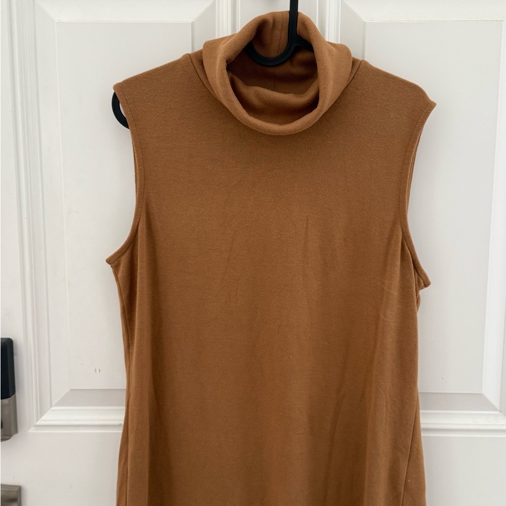 Banana Republic Camel Sleeveless Cowl Neck Sweater